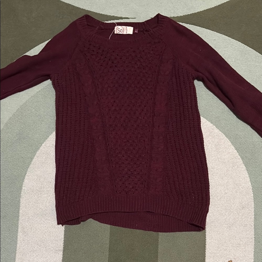 SO Women's Burgundy Sweater